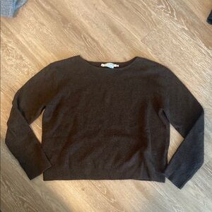 Simons Dark Brown Crew Neck Sweater
